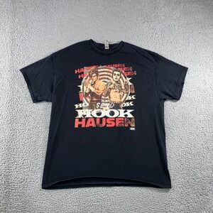 AEW HookHausen Hook Danhausen Wrestling Graphic T-Shirt Black Men XL Gildan